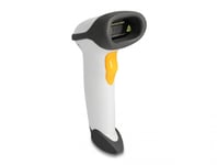 DELOCK – USB Barcode Scanner 1D with connection cable and stand - Laser - light grey (90565)