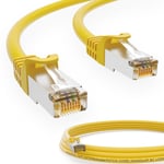 10 M Câble Ethernet Lan Cat 7 S/Ftp Pimf Lszh Awg26 Câble Réseau Avec Connecteurs Rj45 Cat 6A 10 Gbits/S 600 Mhz Idéal Pour Panneau De Brassage Serveurs Pc Laptop Smart Tv Dsl Jaune