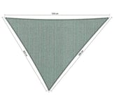 Shadow Comfort Ombre Voile écran Solaire perméable à l'eau HDPE auvent de Jardin pour Jardin extérieur Terrasse UV Bloc - Triangle 4,5x5x5,5m - Country Blue