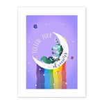 Wee Blue Coo Unicorn Follow Your Dreams Canvas Wall Art Print