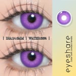 Eyeshare 1Pair Cosplay Färgade Kontaktlinser Blå Färgglada Röda Kontaktögon Anime Kontakt Gröna Linser Hallowee En Rosa Kontakter NEBULA-PURPLE