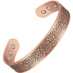 Lymfdränering koppar magnetiska armband för män, 99 % solid koppar armband, justerbara armband med presentask Copper Celtic Knot 1 Count (Pack of 1)