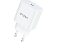 Vipfan Charger Vipfan E04 Väggladdare, Usb-C, 20W, Qc 3.0 (Vit)