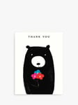 Art File Bear With Flowers Thank You Greetings Card