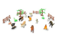 JAMARA Farm Animals 3,5" 20 pièces – Accessoire idéal pour Toute Ferme Jouet, détails soignés, favorise Le Jeu de rôle et l'imagination, Hauteur : 30 à 95 mm, 460476, Multicolore, Petit