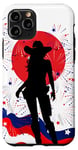 Coque pour iPhone 11 Pro Rouge Blanc Et Bottes Drapeau Américain 4 Juillet Cowgirl