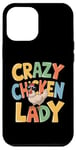 Coque pour iPhone 12 Pro Max Crazy Chicken Lady Farm Œufs frais Coq Agriculteur de volaille