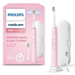 Philips Sonicare ProtectiveClean 5100 Electric Toothbrush, Pink, with Travel Case, 3 x Cleaning Modes & 2 x Whitening Brush Head (UK 2-pin Bathroom Plug) HX6856/29