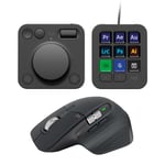 Logitech MX Master 3S et Creative Console Offre groupée: Souris de précision, Touches programmables, molette de réglage, pour Conception Graphique, Montage vidéo, Adobe, Zoom - Graphite