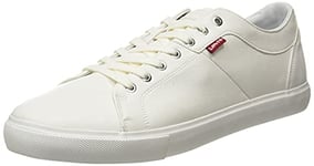 LEVI'S Homme Woodward Chaussures, Blanc Régulier, 41 EU