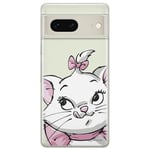 ERT GROUP mobile phone case for Google PIXEL 7 original and officially Licensed Disney pattern Marie 001 optimally adapted to the shape of the mobile phone, partially transparent