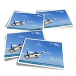 4x Rectangle Stickers - Marlin Swordfish Sea Creature #21847