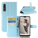 Huawei P20 Pro      Pu Wallet Case    [Lightblue]