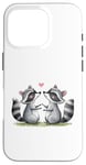 iPhone 16 Pro Valentines Day Racoons Love Animal Cute Mens Womens Kids Case