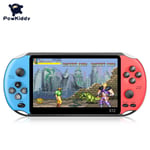 Console De Jeu De Palmier Powkiddy X12pro Grand Écran Psp 128 Bits Machine De Rue Nostalgique Cps1 Couleur Anglais Jeunesse Rouge Bleu (Sans Ligne Av)