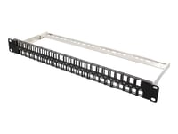 Patchpanel Deltacoimp Keystone 19", 48 Kontakter, Svart / Pan-115