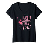 Womens Life Is Better In A Tutu - Funny Dance V-Neck T-Shirt