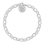 Thomas Sabo DCX0001-725-14-S Femmes-Bracelet Charm Diamant Charm Club Argent Sterling 925 diamant blanc Longeur 14.5 cm