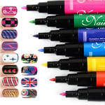 12 Nail Art Pen Painting Design Tool 12 Colour Drawing Gel Draw Paint UV Polish