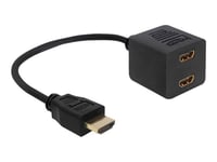 Delock Adapter Hdmi High Speed With Ethernet - Video/Audiosplitter - 2 X Hdmi - Skrivbordsmodell