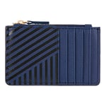 DRAEGER Paris - Porte-Carte - 12,5 x 8 cm - Bleu/Noir - Zippé, Unisexe - Accessoire, Mode, Fashion, Tendance - Idée Cadeau Amis, Famille, Fête des Mères, Fête des Pères, Anniversaire