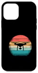 Coque pour iPhone 12 mini Drone vintage au coucher du soleil