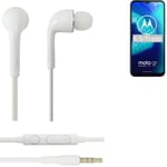 Earphones for Motorola Moto G8 Power Lite in earsets stereo head set