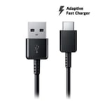 2M USB-C kabel för Samsung Galaxy S10, S9 Svart