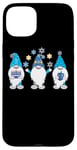 Coque pour iPhone 15 Plus Nains de jardin Hanukkah Shalom - Chapeaux bleus