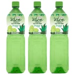 Grace Aloe Vera Drink Original 1.5L Pack of 3 Natural Vitamin C Real Aloe Pieces