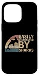 Coque pour iPhone 14 Pro Max Retro Vintage Easily Distracted By Sharks Hammerhead Shark