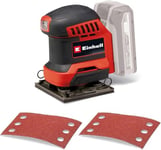 Einhell Power X-Change Cordless Random Orbital Sander - 18V Finishing Sander with 2 x P120 Sanding Plads - TE-OS 18/133 Li Oscillating Palm Sander for Wood (Battery Not Included)