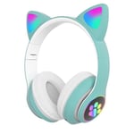 Langaton Bluetooth-kuuloke-Cat Ear LED -pelikuuloke, vihreä