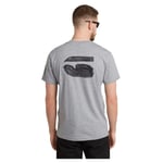 G-STAR Burger Back Print R T T-Shirt, Multicolore (Grey HTR D25700-336-906), L Hommes