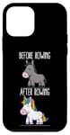 Coque pour iPhone 12 mini Avant et après Rowing Unicorn Rower