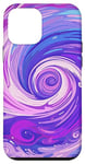 iPhone 12 mini Swirl Purple Color Illustration Pattern Abstract Art Case