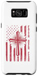 Coque pour Galaxy S8+ Faith Over Fear Jesus Drapeau croix de Pâques pour hommes, femmes, garçons et filles