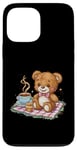 iPhone 13 Pro Max Cartoon teddy bear with honey and tea Case