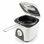 1L LITRE COMPACT DEEP FAT FRYER CHIPS CHICKEN DETACHABLE BASKET HANDLE NON STICK