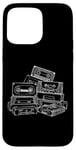 Coque pour iPhone 15 Pro Max Love Retro Mixtape 80's Blank Cassette Tape Shirt Cadeaux