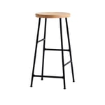 HAY - Cornet Bar Stool Low - Oiled Oak - Soft Black - Baarituolit & baarijakkarat - Jonas Trampedach - Musta - Metalli/Puu