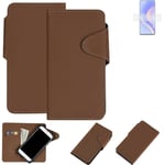 Protective cover for Huawei Enjoy 50 Pro flip case faux leather brown mobile pho