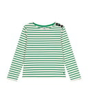 Petit Bateau A09R6 Marinière, Avalanche/Prado, XS Femme