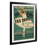 Big Box Art Framed Print of Vintage WPA Poster Up The Devil Design | Wall Art Picture | Home Decor for Kitchen, Living Room, Bedroom, Hallway, Black, A2 / 24.5x18 Inch / 62x45cm