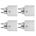 Connecteur Wi-FI Smart Plug Compatible avec Alexa et Google Assistant, Contrôle Vocal pour appareils ménagers EU Plug(4PCS)