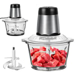 2L Electric Meat Grinder Mincer Mixer Home Mini Food Chopper Processor UK