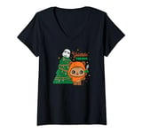 Womens Star Wars Wicket Ewok Christmas Holiday Yuletide Yub Nub V-Neck T-Shirt