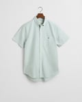 GANT - Regular fit klassisk stripet oxford kortermet skjorte til herre deep green