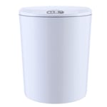 Honton Trash Can Rubbish Bin Automatic Garbage Basket Auto Sensor Waste Dustbin with Odor Protection for Office Car Kitchen 5L White Power by Batteries (not included)