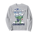 Marvel Hulk Smashing Snow Noël Grandpa Sweatshirt